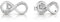 Guess Damen-Ohrstecker Edelstahl Zirkonia One Size, Silber 32023455