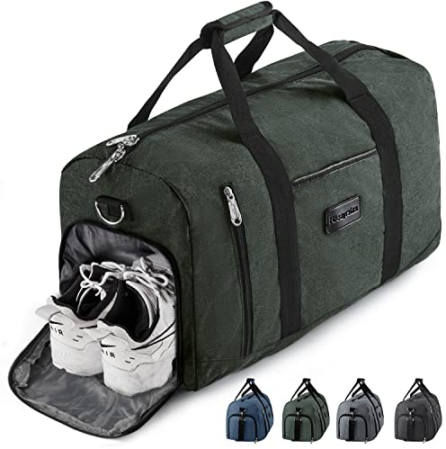 Rieeyrslza Borsone Palestra 39L Borsa Sportiva con Scomparto Scarpe Borsone da Viaggio Per Donna e Uomo Bagaglio Mano Weekend Multiuso Sport Borse da Palestra per Viaggi Nuoto(Verde Militare o1)