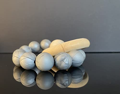 Greifling Silikon / Holz in Grau