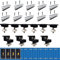 Kit de support de panneau solaire 12 cm et accessoires noir anodisé réglable de 30 à 35 mm, support pour panneaux solaires, tôle trapézoïdale, toit plat