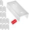 C-Profilverbinder für Solarpanel, 12 Stück, aus Alu, 100 x 45 x 25 mm, Schienenverbinder für 40 x 40 mm PV Schienen, PV Anlage Profil Verbinder Schienenelement, Solar C-Verbinder Aluminiumprofil