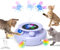 GoldenSun 3-in-1 Interactive Cat Toys for Indoor Cats adult 2000mAh Type-C Rechargeable Power Balls & Handmade Butterfly Cat Feather Toy Auto On/Off, Cat Teaser with 6 Attachments, Purple