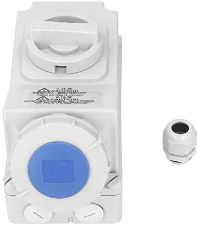 Prise Étanche Extérieure 32A IP67 3 Broches Interverrouillage Industriel Prise 220‑250V pour Usage Extérieur