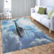 okoikfc Hubschrauber Teppich 3D Teppich Wohnzimmer 80 x 160 cm Waschbarer rutschfest Teppiche für Kinderzimmer Schlafzimmer Deko Antirutschmatte Carpet Matte B981