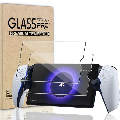 TQLGY Lot de 2 films de protection d'écran pour PlayStation Portal Remote Player 8, film en verre trempé pour PlayStation 5 Portal Handheld, Ultra HD, anti-rayures, anti-traces de doigts, sans bulles