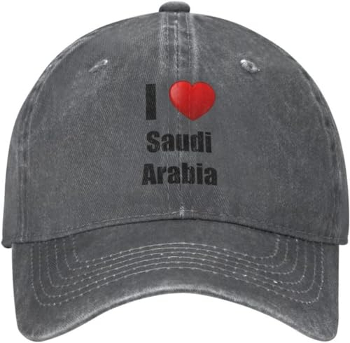 TeysHa Baseballkappe Snapback Sonnenhut I Love Saudi Arabia Baseball Cap Damen Herren Atmungsaktive Papa Mütze Streetwear Geschenk Männer Frauen