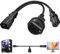 C14 zu C13 Y Splitter Stromkabel, IEC320 C14 auf C13 Y-Splitter Netzkabel, Wasserdichtes Schutzkontaktbuchse Verlängerungskabel, Universelles Verlängerungskabel, Y-Splitter-Netzsteckerkabe