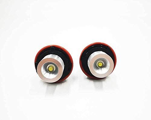 Angel Eyes,Angel Eye Halo Auto blinkend 2 STÜCKE for BMW E39 E53 E60 E61 E63 E64 E65 E66 E87 525i 530i XI 545i M5 Fehlerfreie LED-Angel Eyes Marker Lights Birnen(Red)