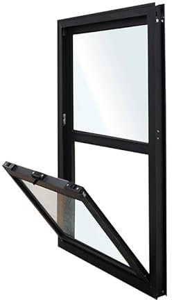 Persiane scorrevoli per finestre scorrevoli con chiusura a feritoia aperta, per cucine, bagni e bar (110 x 60 cm)