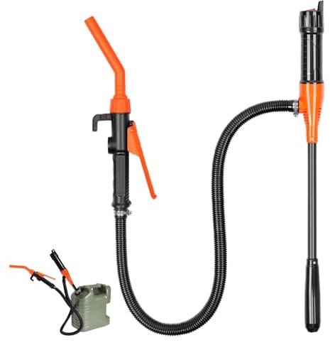 Pompa a Batteria Elettrica per Trasferimento Liquidi - Sifone Automatico per Benzina e Tanica - Aspirazione per Carburante