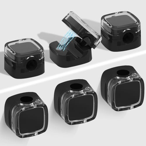 Azyvum Kabelhalter Selbstklebend, 6 Stück Magnetic Cable Clips, Magnetischer Schreibtisch Kabelorganisator, Wandhalter für Kabel,Selbstklebender Kabelhalter für Schreibtisch, Nachttisch, Ladekabel USB