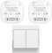 Cerhot funk lichtschalt funkschalt 230v funk lichtschalter ohne batterie set lichtschalter funk wireless light switch funkschalter batterielos funktaster funk-wandschalter für lichter (EU 2Gang 1V2 a)
