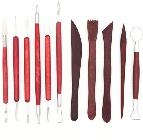 VNNOPG 11 PCS Clay Sculpting Tools für Keramik Clay Sculpting Tools Set Air Dry Polymer Clay Tools Modelling Shapin Carving Supplies für DIY, Keramik, Gravur