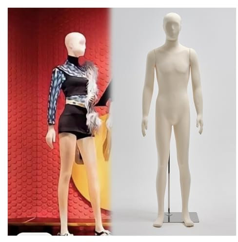 Schaufensterpuppe Schneiderpuppe Stehende Schaufensterpuppe Ganzkörper - Poseable Faceless Männlich Weiblich Männlich Manikin für Einzelhandelsgeschäft Schaufenster, Realistische Kleiderform Torso Dis