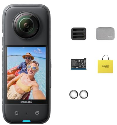 Insta360 X3 Travel Bundle - Waterproof 360° Action Camera with 1/2 Inch Sensor, 5.7K 360°