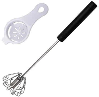 GWAWG Semi-Automatic Whisk, 10 Inch Stainless Steel, Effortless Whisk, Hand Push, Baking Essential