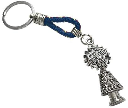 Tiendas LGP - Llavero Virgen del Pilar Bandera de España, Azul