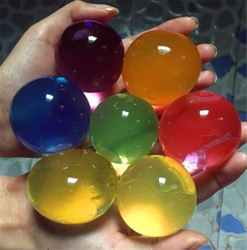 SSKR Bolas de agua de gelatina redondas de cristal, cuentas de gelatina de goma monstruo en crecimiento, paquete de 80 unidades, tamaño jumbo