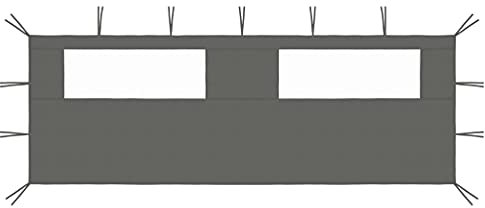 Gazebo Sidewall con finestre, 6 x 2 m, antracite