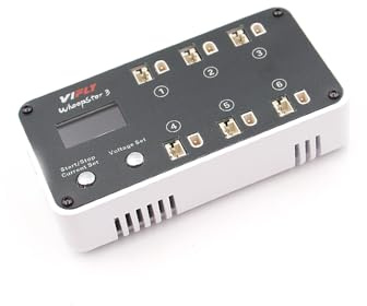 1S Lipo Akku-Ladegerät, Entlader, 6 Anschlüsse, 4,2 V, 4,35 V, BT2.0, PH2.0-Stecker für VIFLY WhoopStor v3 Ladegeräte, FPV Tinywhoop Mini-Drohnen (weiß)