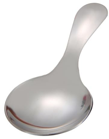 IWOWHERO 2 Stück Dessertlöffel aus Edelstahl 304 Runde Eiscremelöffel mit Ergonomischem Griff Robustes Kreativbesteck für Kinderküche und Servieren