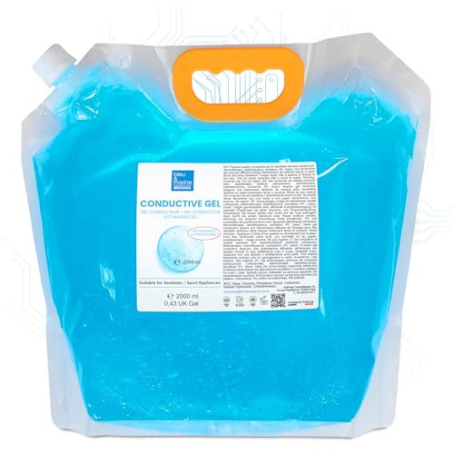 Conductive Gel - Professional Beauty Device Gel: Radio Frequency, Facial Microcurrent, Ultrasound, Electrodes, Cavitation, IPL Hair Removal, Laser - 2000 ml