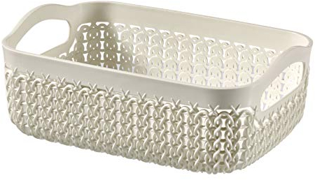 Curver Korb, Kunststoff, cremefarben, 19,39 x 13,6 x 7,4 cm