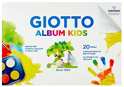 Giotto Kids Malbuch mit 20 Blatt, A4, 200 g/m², feinkörnig