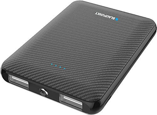 Blaupunkt BLP7450 Power Bank 5000mAh Cargador Móvil Portátil Batería Externa, Doble Carga, Ultra Fino