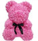 Rose Bear Teddybär – Frauen Mädchen künstliche Blume Puppe Bär Jahrestag Valentinstag Geburtstag Hochzeit Party Romantische Puppe Geschenk 9,8 Zoll oder 15 Zoll (Rosa, 25 cm)