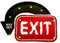 DiiliHiiri Panneau Rétro Lumineuse Sortie - Plaque Ambiance Vintage pour Bar Restaurant Café Accessoire Déco Maison des Années 1950 Exit