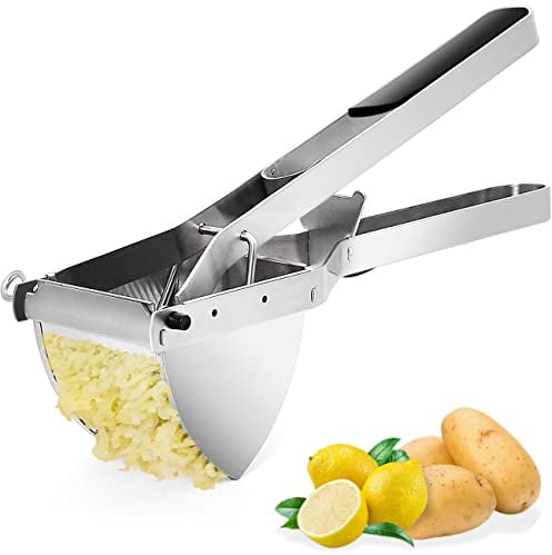 Nurch Potato Ricer and Baby Food Masher | Heavy Duty Stainless Steel Garlic Crusher & Lemon Squeezers | Multifunctional Tool with Ergonomic Comfort Grip