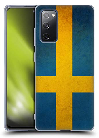 Head Case Designs Sweden Swedish Sverige Flag Vintage Fahnen Soft Gel Handyhülle Hülle kompatibel mit Samsung Galaxy S20 FE / 5G