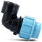 PE Rohr Winkel Bogen 90° 25 mm x 1/2 Zoll Innengewinde | Trinkwasser Plast Kunststoff Wasseranschluss | Verschraubung Bewässerungssystem Fitting Kupplung Wasserrohrbogen | Anschluss Wasserleitung