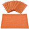 Rinpon Tischsets aus Stoff, 8 Stück, Leinentyp, Stoff, maschinenwaschbar, Platzsets, hitzebeständig, knitterfrei, Dickes Polyester, Küchen-Tischsets für Esstisch (Orange)
