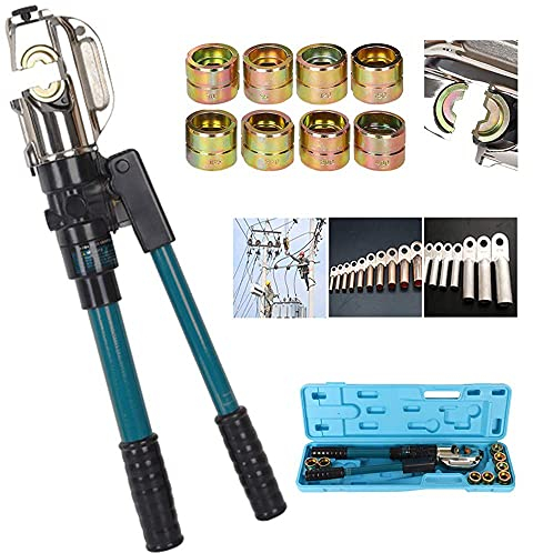FSCLJ Hydraulische Presszange Crimpzange 50-400 mm² Quetschzange 12T Kabelschuhe Zange Drehbarer Bördelkopf Maximaler Betriebsdruck