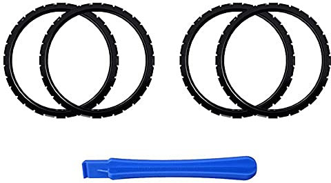 eXtremeRate 2 Paar Accent Ring Zentierringe Ersatzteile für ps5 Controller BDM010/020/030/040/050, Ersatz Ringe Schutz Thumbsticks Zubehör für ps5 Controller Akzentringe-Schwarz