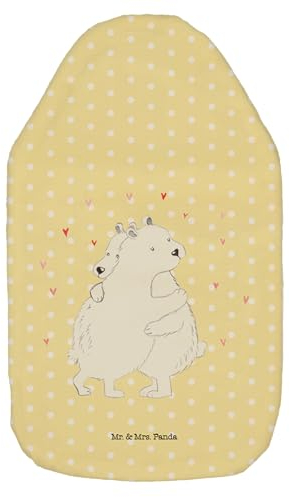 Mr. & Mrs. Panda Wärmflasche Eisbär Umarmen - Geschenk, Bettflasche, Tiere, Körnerkissen, Kinderwärmflasche, Kleine Wärmflasche, Gute Laune, lustige