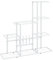 vidaXL Blumenständer Blumentreppe Pflanzenständer Blumenregal Pflanzentreppe Pflanzregal Regal Blumenbank 94,5x25x88cm Weiß Metall