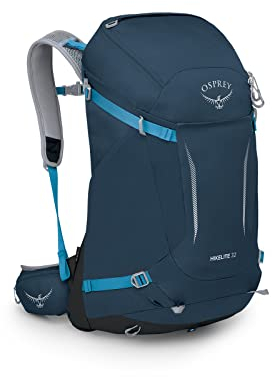 Osprey Hikelite Unisex Rucksack, 32L, Atlas Blue, M/L