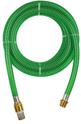 FITT ASPIRTECH 4 m - Tubo per Aspirazione dell'acqua, per Collegamento a Pompe, con Raccordi in Ottone e Filtro in Ottone Clampato, Verde