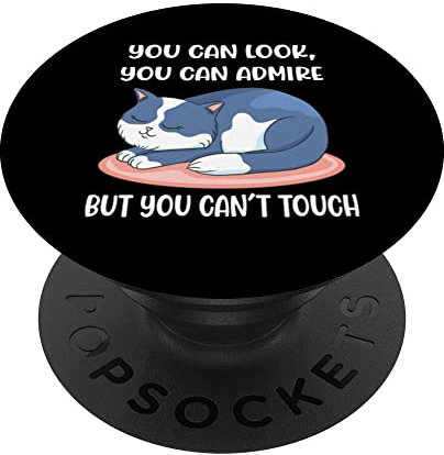 You Can Look You Look Admire But You Can't Touch Cat PopSockets mit austauschbarem PopGrip