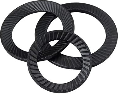 FEEIMOL Rutschfeste Unterlegscheiben Kohlenstoffstahl Zahnscheiben Sicherungsscheiben M8x13mm (60 Stück)