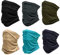 Golopatop Guêtre de cou en soie glacée multifonction pour l'extérieur,Bandeau magique respirant résistant aux UV, Noir + vert militaire + bleu marine + bleu ciel + gris foncé + kaki, taille unique