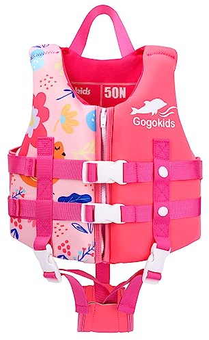 Gogokids Kinder Schwimmweste Float Jacket – Kleinkind Badeanzug Assist Bademode Schwimmtraining Auftrieb Badeweste Neopren SchwimmwesteN für 2–9 Jahre 15-35kg