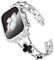 Surace Kompatibel mit Apple Watch-Armbändern, 40 mm für Frauen, Schmuck-Diamant-Strass-Edelstahl-Metall-Armband mit Bling PC-Schutzhülle für iWatch Serie 6/5/4 SE, 40 mm, Silber/Schwarz