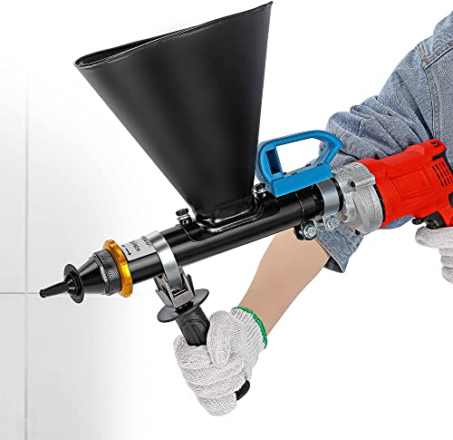 HYQNG Mortar Grout Electric Mortar Gun, 950W Patio Brick Pointing Grouting Cement Applicator Grouting Tool Caulk for Concrete Cracks Leakage Repair
