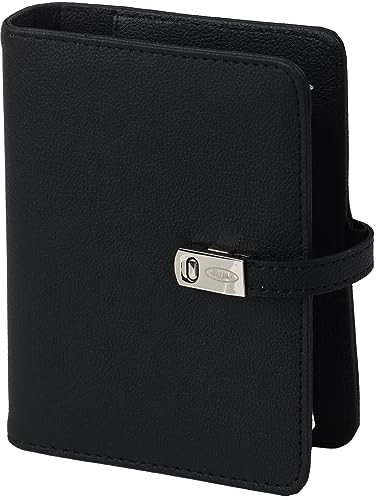 Kalpa Pocket 6 Ring Planner Agenda Körnung Schwarz Mit Gratis 2025 2026 Organizer Nachfüllungen