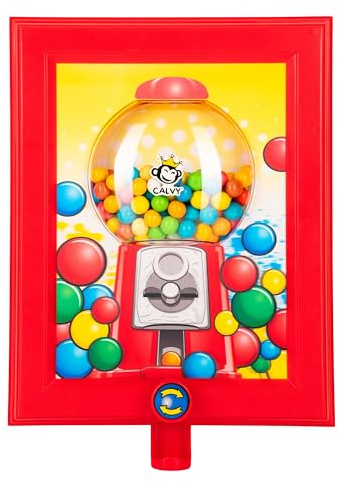 Wall Mounted Gumball Machine - Picture Frame Sweet Dispenser - Kid Friendly Bubblegum Vending Toy - Includes 50g of Gumballs - Perfect for Children - Chewing Gum Fun