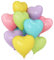 Pastel Colorful Heart Balloons,10Pcs Rainbow Foil Heart Shaped Balloons,18Inch Pink Blue Yellow Green Purple Helium Balloon for Valentines,Engagement,Birthday,Baby Shower,Wedding Party Decorations